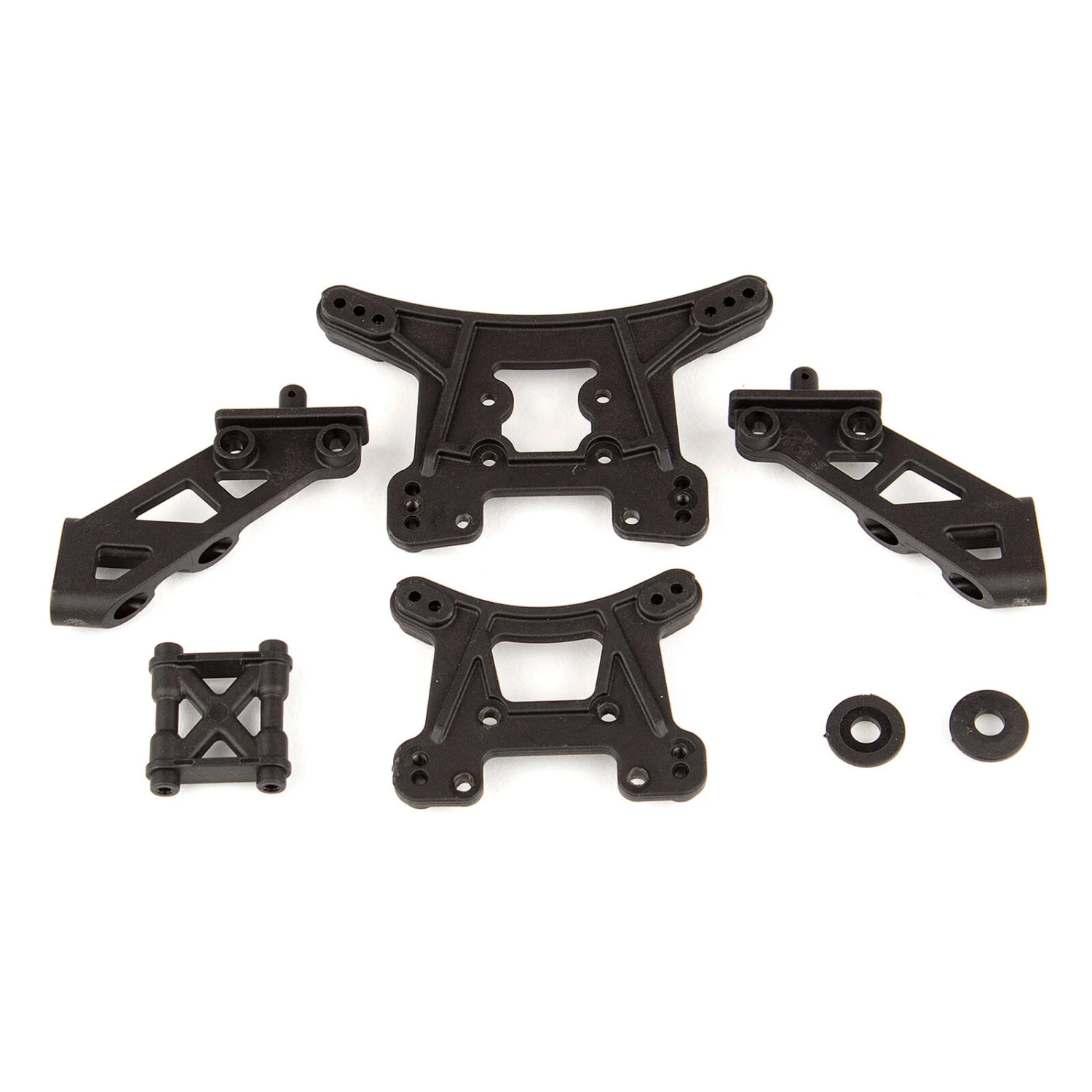 Team Associated Front and Rear Shock Towers & Wing Mounts: 14B, 14T 3 Team Associated Front and Rear Shock Towers & Wing Mounts: 14B, 14T
