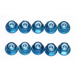 Team Associated 3mm Aluminum Lock Nuts, Blue (10): MGT