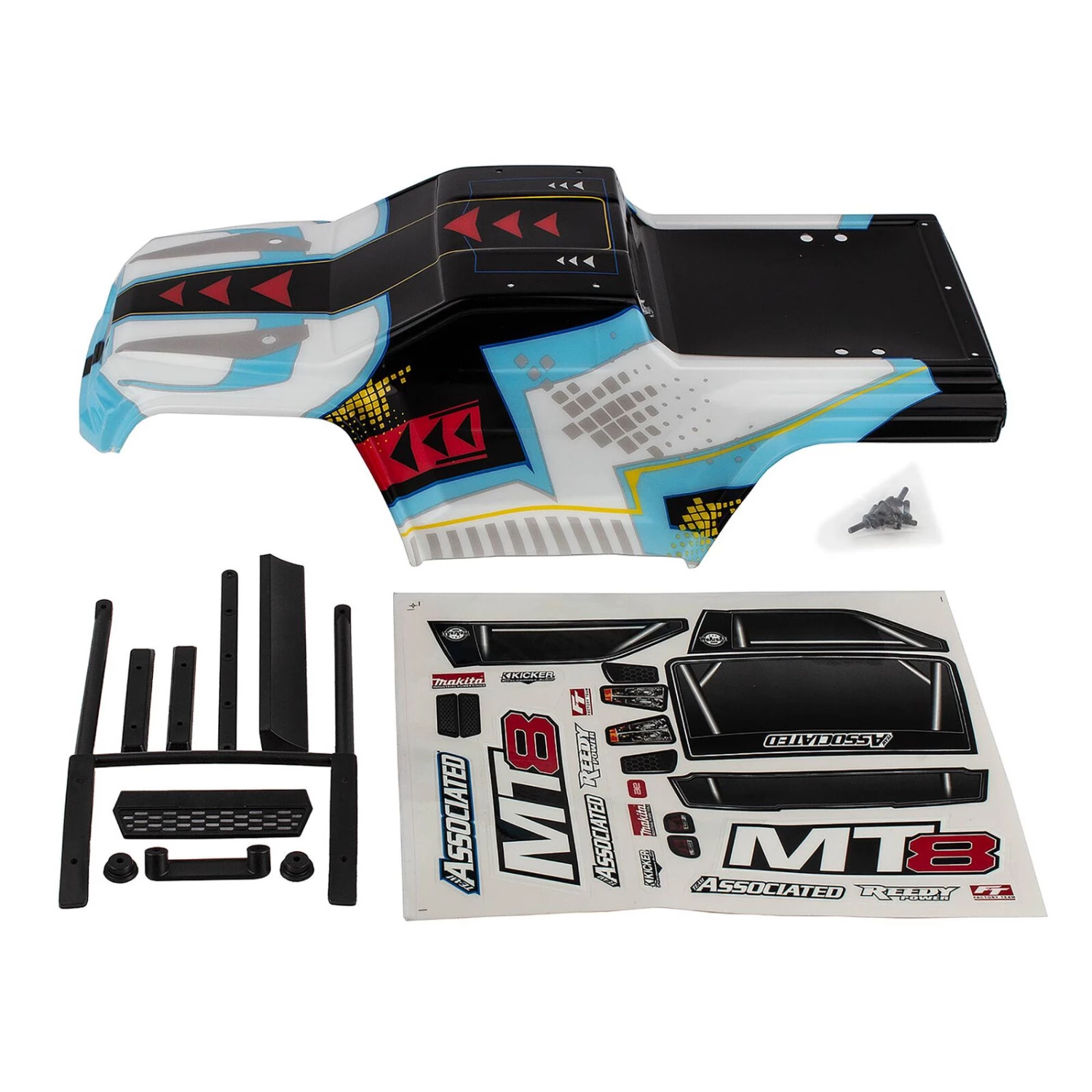 Team Associated Body Set, Painted: Rival MT8 3 Team Associated Body Set, Painted: Rival MT8