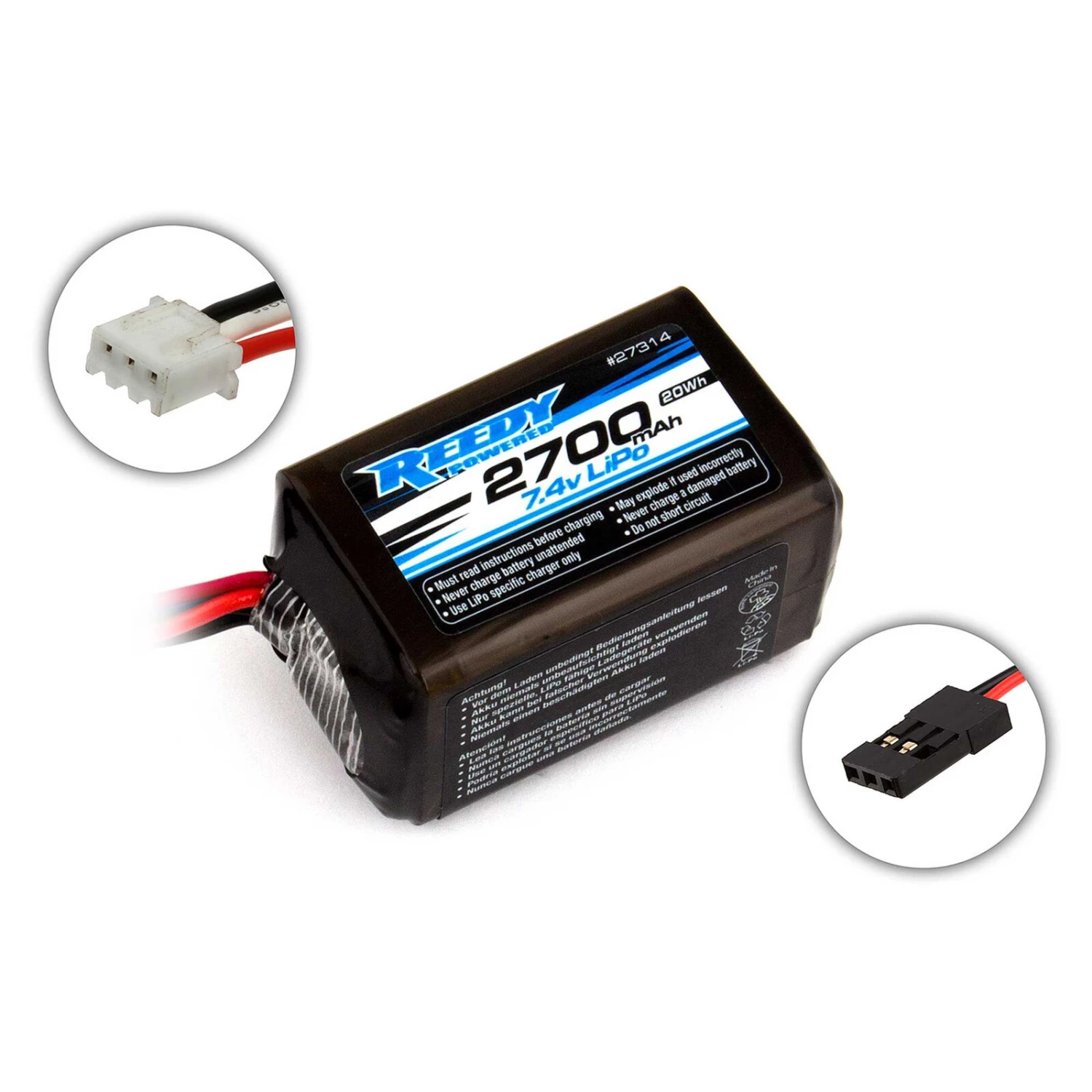Team Associated 7.4V 2700mAH 2S Reedy LiPo Hump Receiver Battery: Universal Receiver 3 Team Associated 7.4V 2700mAH 2S Reedy LiPo Hump Receiver Battery: Universal Receiver