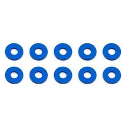 Team Associated Bulkhead Washers, 7.8x1mm, Blue Aluminum (10)