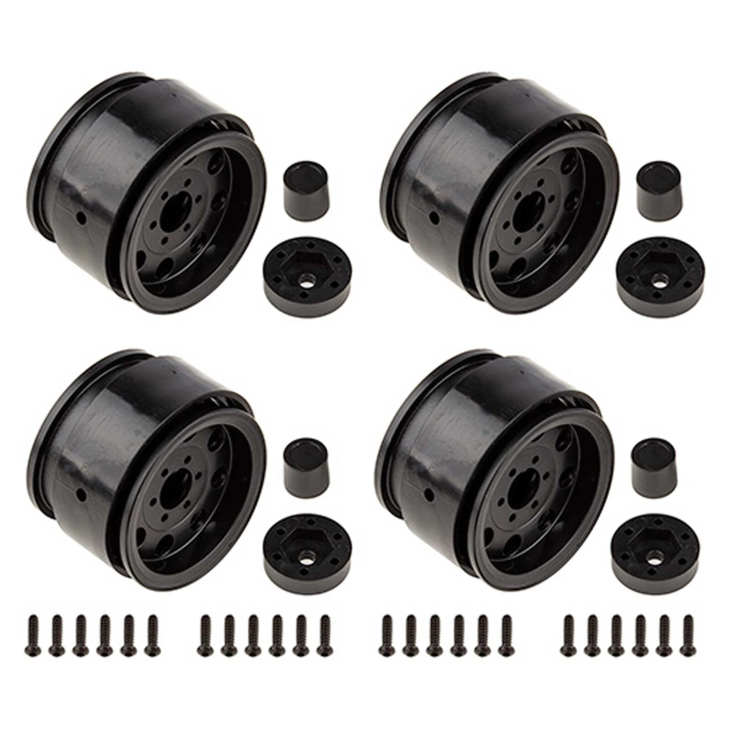 Team Associated The Ocho 1.90" Wheels, Black (2): Enduro 3 Team Associated The Ocho 1.90" Wheels, Black (2): Enduro