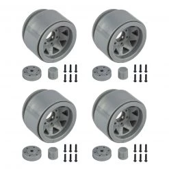 Team Associated Trigon 1.55" Wheels, Silver (4): Enduro