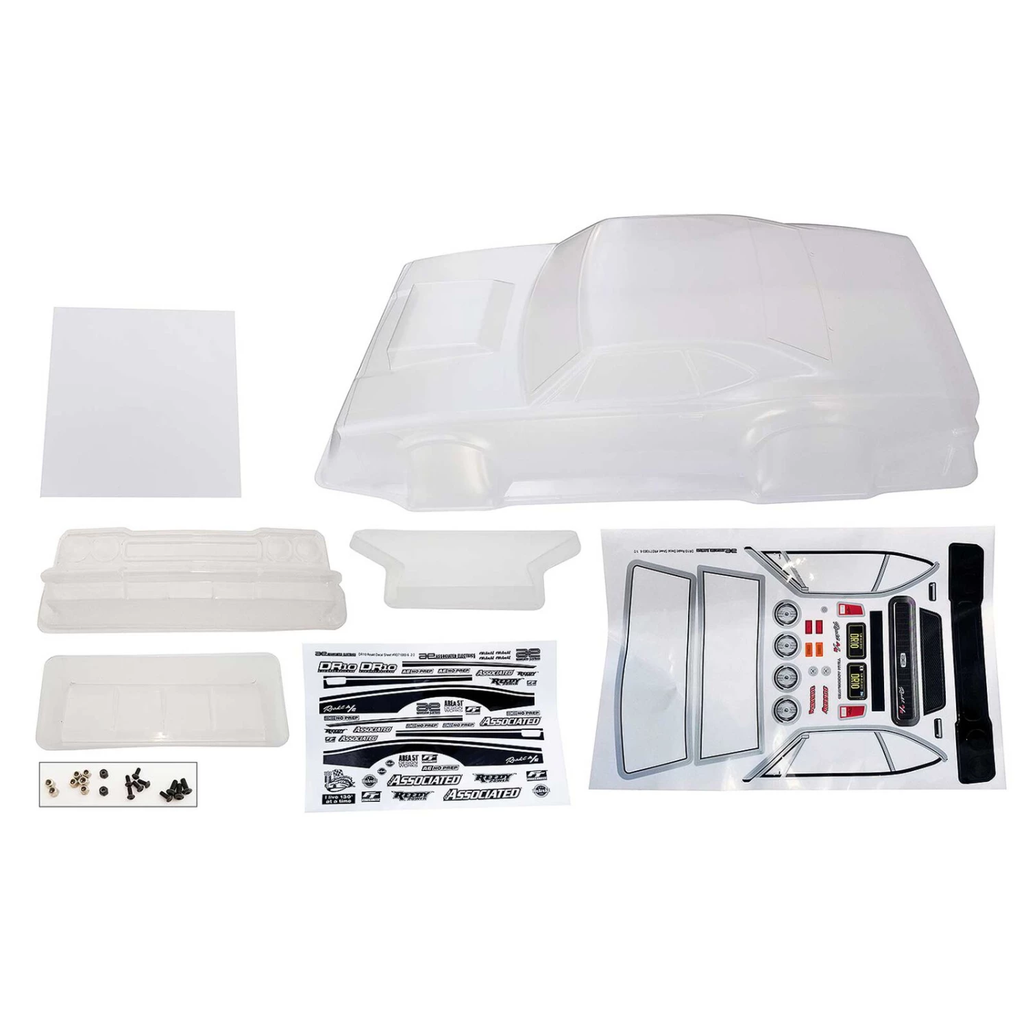 Team Associated DR10 Reakt Drag Body clear 3 Team Associated DR10 Reakt Drag Body clear