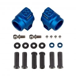 FT Rear Hub Set, Aluminum, Blue: Team Associated DR10