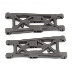 Team Associated RC10B6 FT Front Suspension Arms, flat/carbon fiber