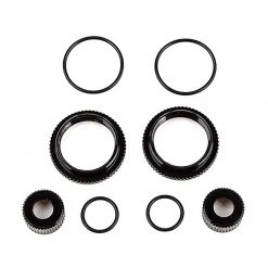 Team Associated 13mm Aluminum Shock Collar and Seal Retainer Set, Black